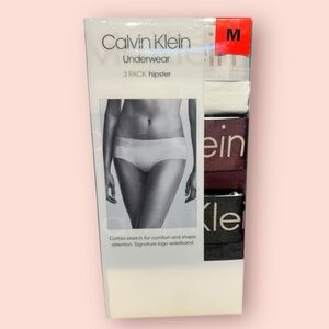 NWT Calvin Klein 3-Pack Hipster Underwear